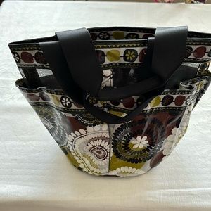 VERA BRADLEY Cocoa Moss Vinyl Mesh Pocket Tote